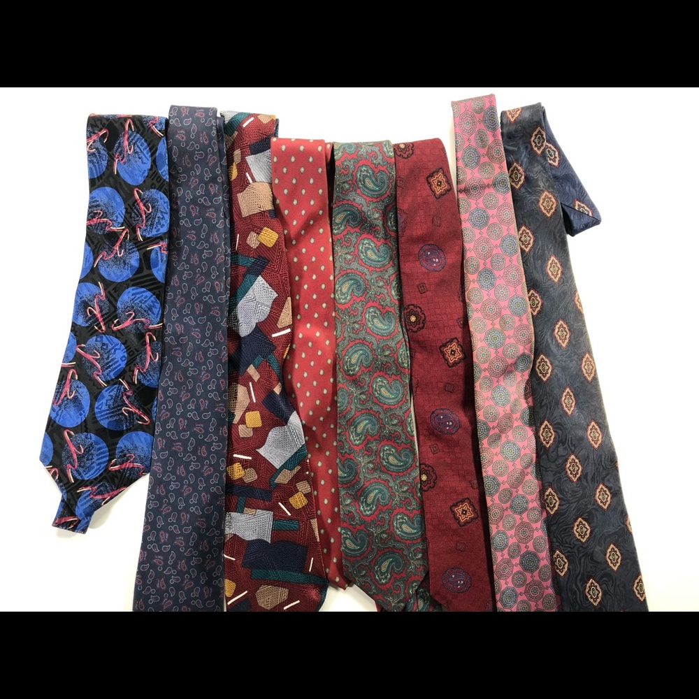 Vintage Kuppenheiner Mens Tie Lot 8 Silk